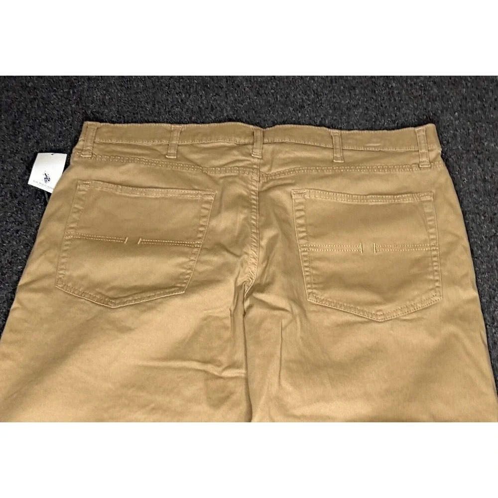 US Polo Assn‎ Active Stretch Slim Straight Pants Mens 38x34 Honey Tan New